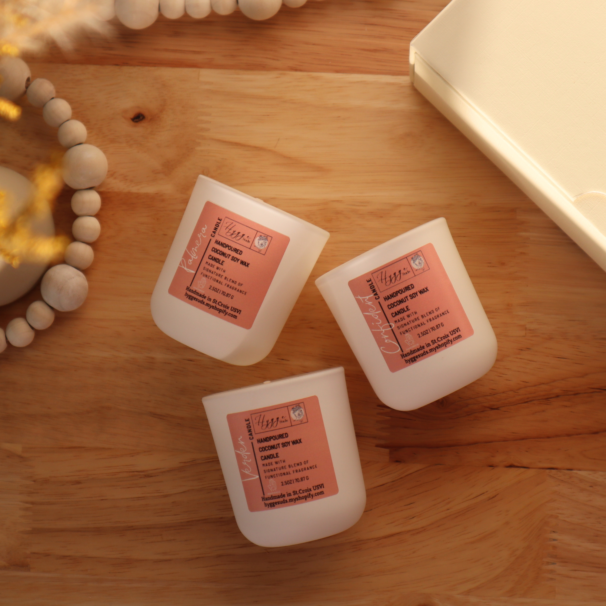 Hand-poured Mini Coconut Soy Wax Candle